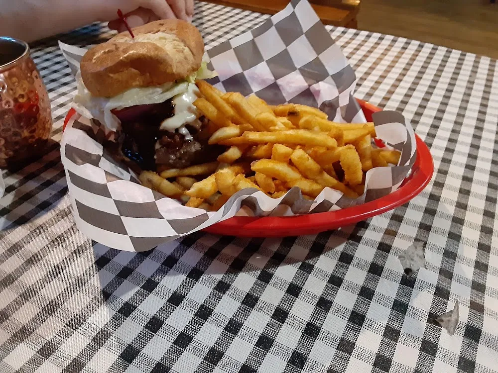 Big T Burger with Beer Battered French Fries